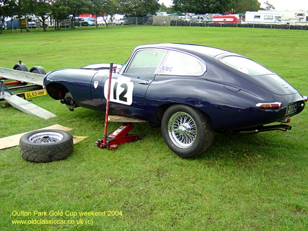 Classic Jaguar E-Type car on this vintage rally