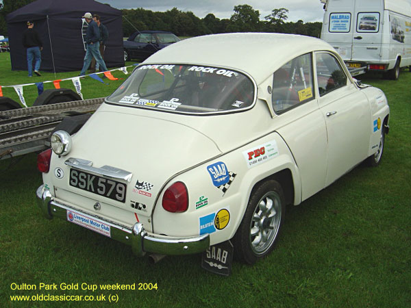 Classic SAAB 96 car on this vintage rally