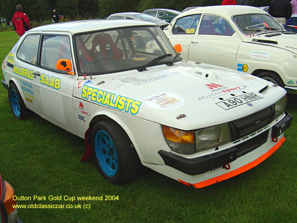 Classic SAAB 900 Turbo car on this vintage rally