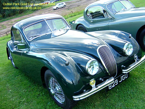 Classic Jaguar XK120 FHC car on this vintage rally