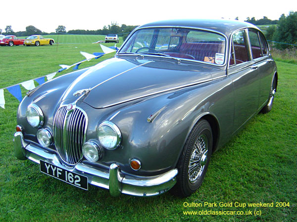 Classic Jaguar Mk2 car on this vintage rally
