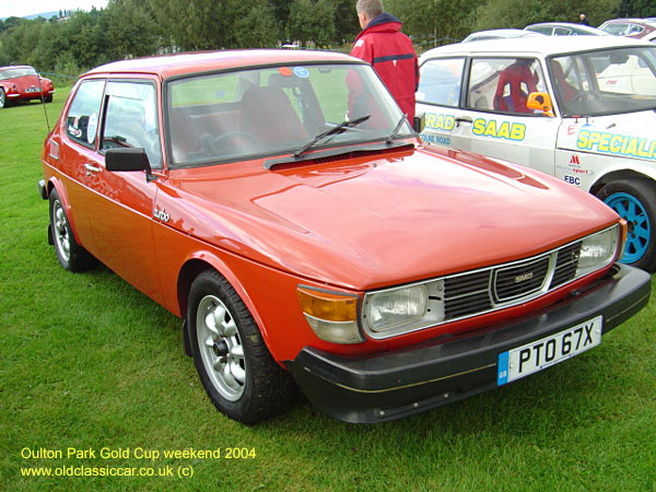 Classic SAAB 99 Turbo car on this vintage rally