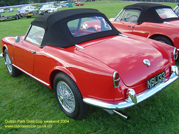 Classic Alfa Romeo Giulia car on this vintage rally