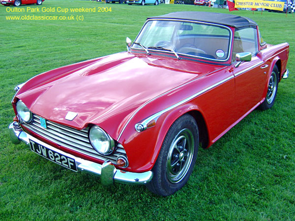 Classic Triumph TR5 car on this vintage rally