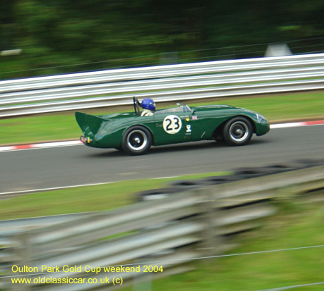 Classic Lister Bristol sports car car on this vintage rally