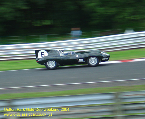 Classic Jaguar D-Type car on this vintage rally