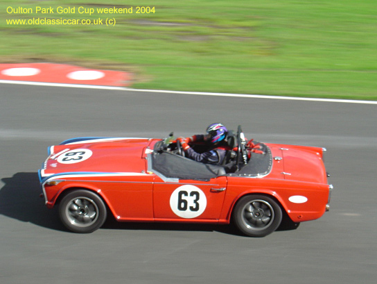 Classic Triumph TR4A car on this vintage rally