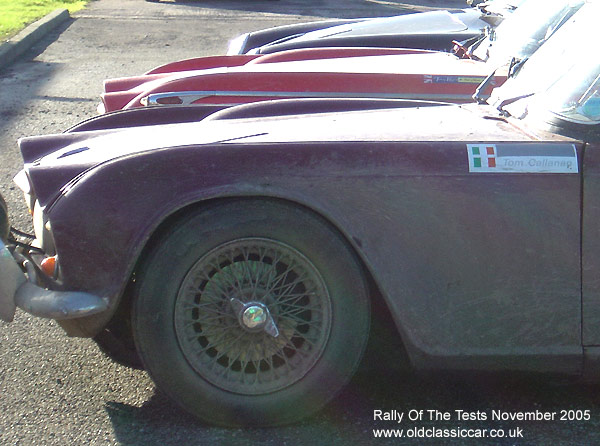 Classic Triumph TR4 car on this vintage rally