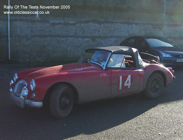 Classic MG MGA dhc car on this vintage rally