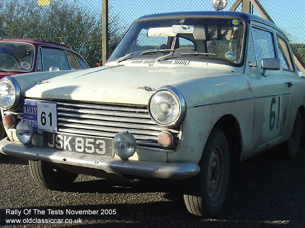 Classic Austin A40 Mk2 car on this vintage rally