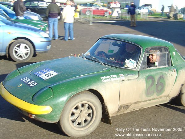 Classic Lotus Elan S3 car on this vintage rally