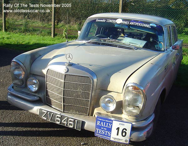 Classic Mercedes Benz 220SEb car on this vintage rally