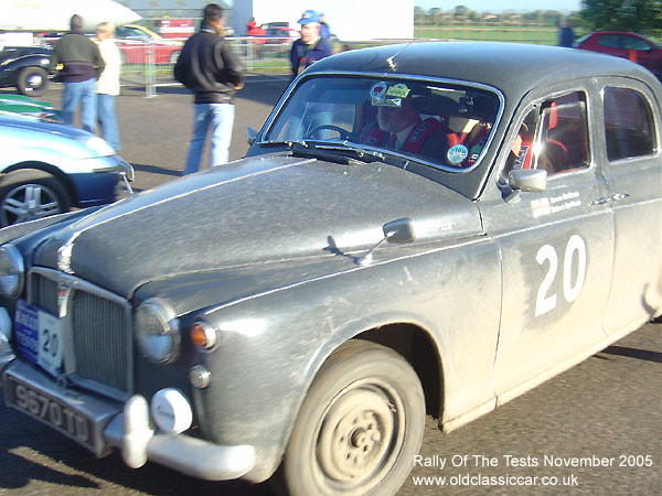 Classic Rover P4 100 car on this vintage rally
