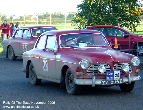 Classic Volvo 122S car on this vintage rally