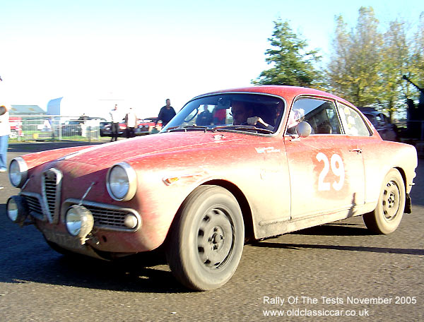 Classic Alfa Romeo Giulietta Sprint car on this vintage rally