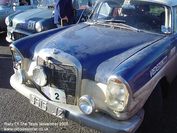 Classic Mercedes Benz 300SE car on this vintage rally