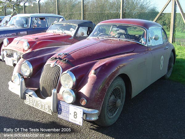 Classic Jaguar XK150 car on this vintage rally