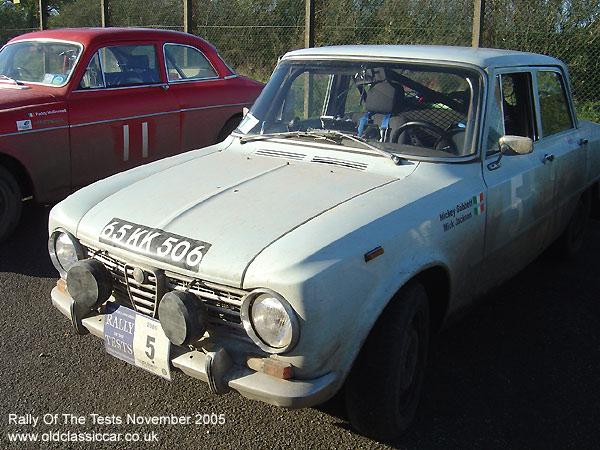 Classic Alfa Romeo Giulia Super car on this vintage rally