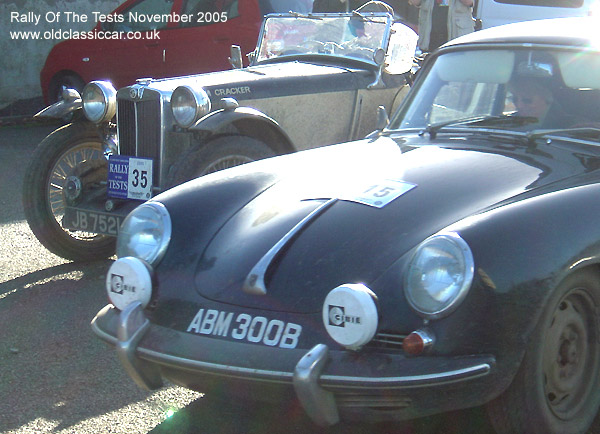 Classic Porsche 356SC car on this vintage rally