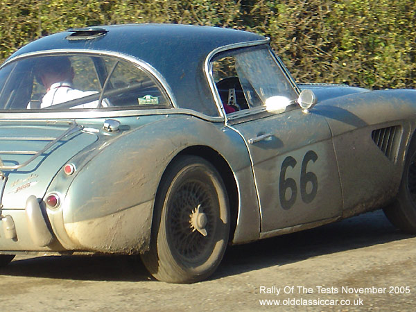 Classic Austin Healey 3000 Mk1 car on this vintage rally