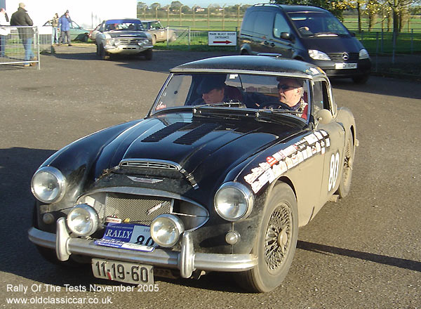 Classic Austin Healey 3000 Mk1 car on this vintage rally