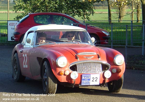 Classic Austin Healey 3000 Mk3 car on this vintage rally