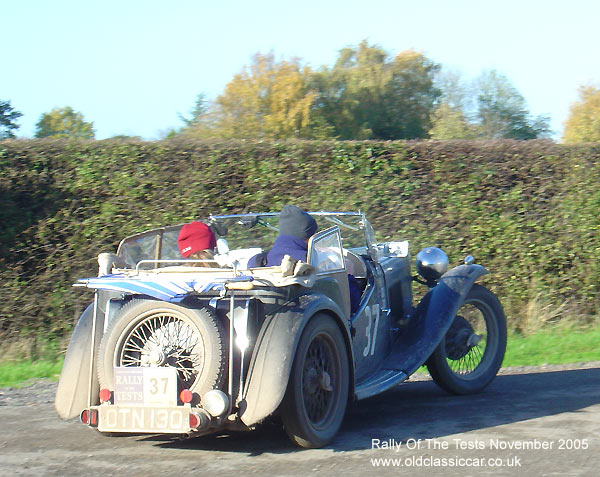 Classic MG TD car on this vintage rally