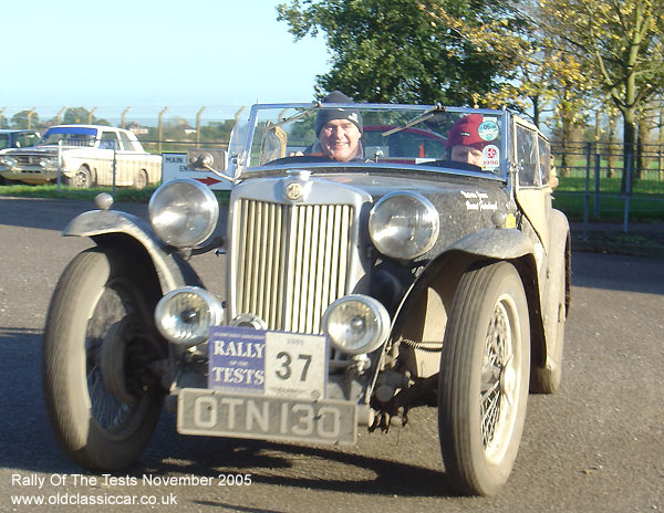 Classic MG TD car on this vintage rally