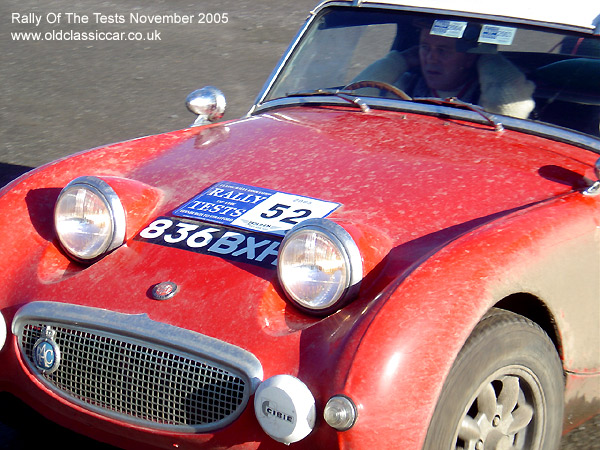 Classic Austin Healey Frogeye Sprite car on this vintage rally