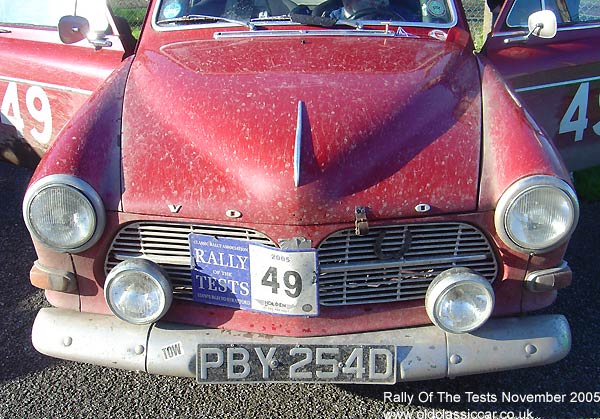 Classic Volvo 122S car on this vintage rally