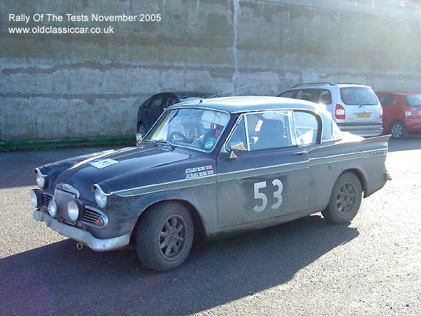 Classic Sunbeam Rapier car on this vintage rally