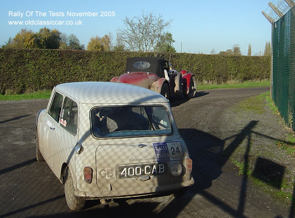 Classic Austin Seven Mini car on this vintage rally