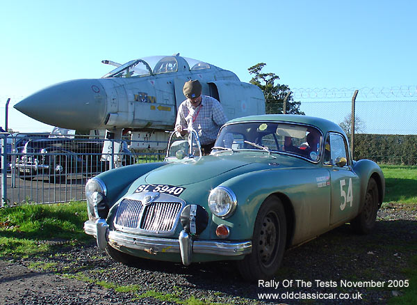 Classic MG MGA 1500 car on this vintage rally