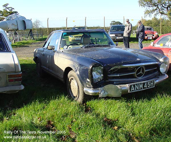 Classic Mercedes Benz 280 SL car on this vintage rally