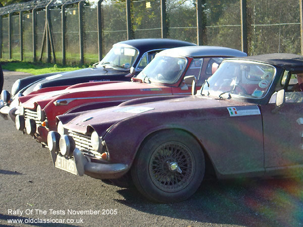 Classic Triumph TR4 car on this vintage rally