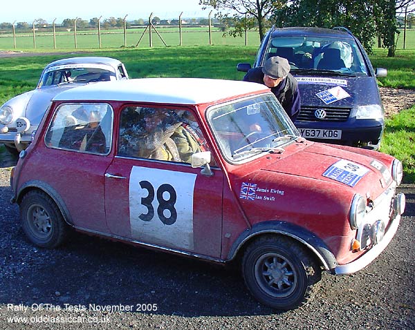 Classic Austin Mini 1275 car on this vintage rally