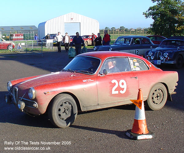 Classic Alfa Romeo Giulietta Sprint car on this vintage rally