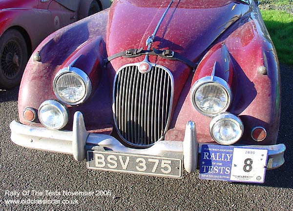 Classic Jaguar XK150 FHC car on this vintage rally