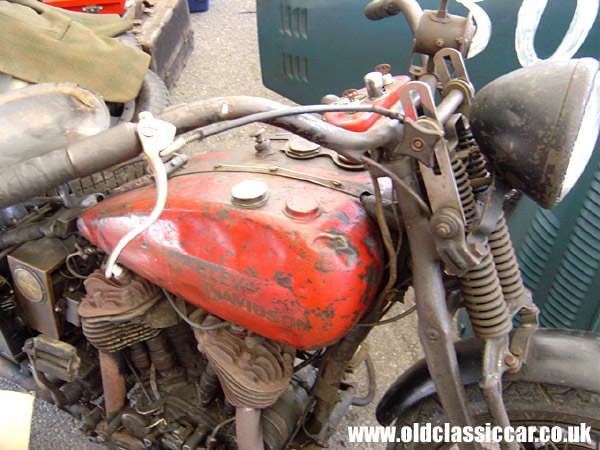 Harley Davidson Motorcycle at the Revival Meeting.