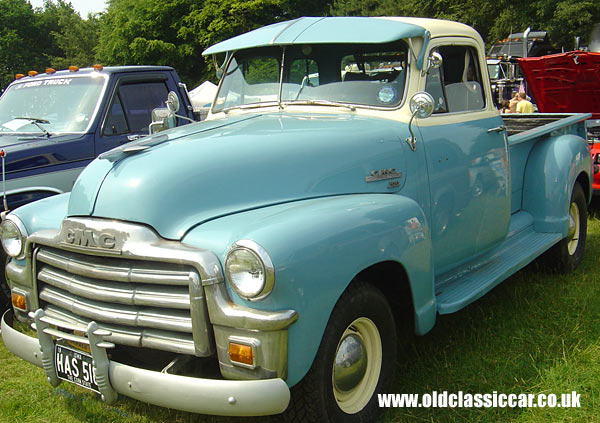 Antique GMC Flareside pickup photo.