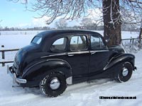 Austin A40 in the snow