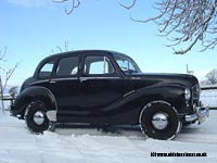 Austin A40 in the snow
