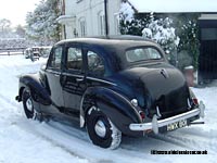 Austin A40 in the snow