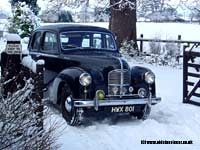 Austin A40 in the snow