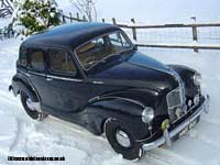Austin A40 in the snow