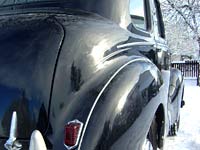 Austin A40 in the snow