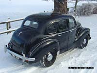 Austin A40 in the snow