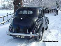 Austin A40 in the snow