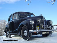 Austin A40 in the snow