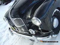 Austin A40 in the snow